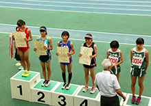 第33回全国小学生交流大会新潟県予選会ジャベリックボールスローで優勝した「三条ジュニア」所属の渡辺莉亜寿(リアス)